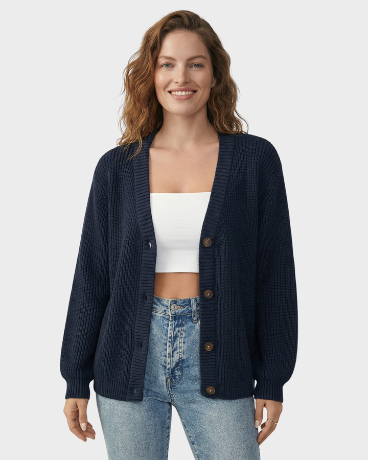 Cárdigan de punto – textura acogedora y estilo sin esfuerzo