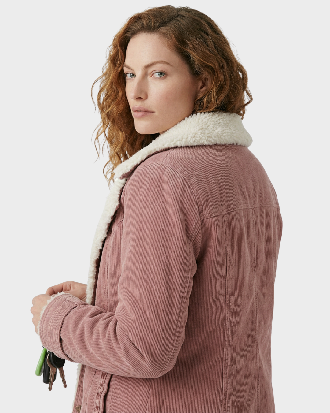 Abrigo de lana con forro de borreguillo