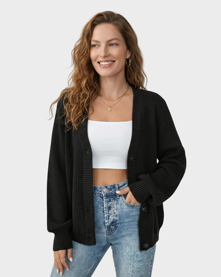 Cárdigan de punto – textura acogedora y estilo sin esfuerzo