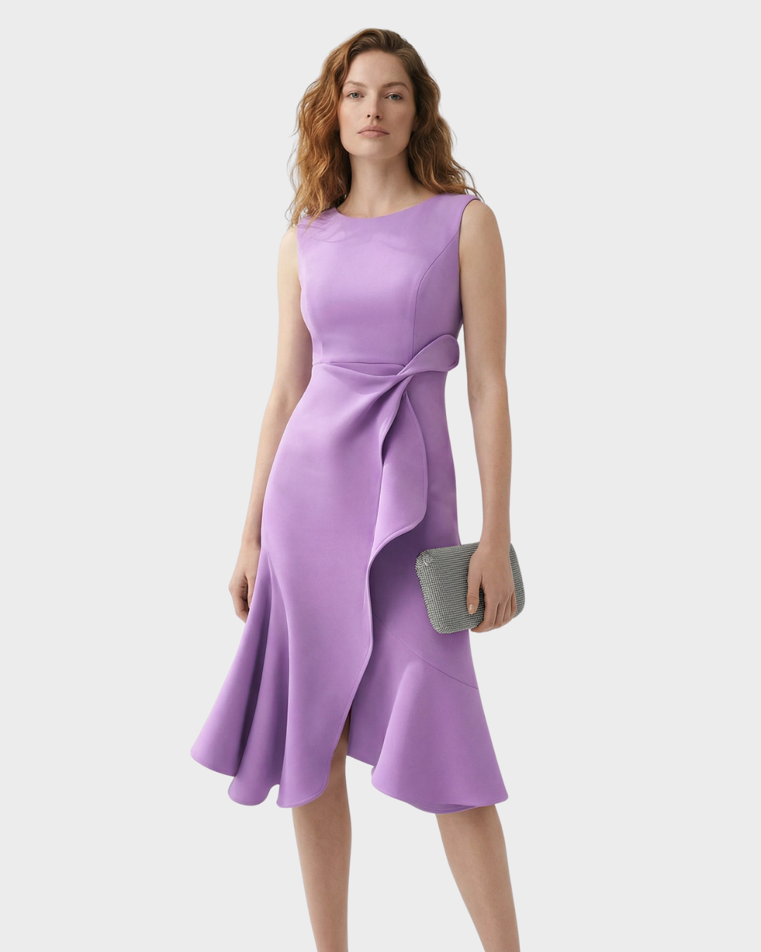 Vestido de cóctel para mujer con detalles de lazo