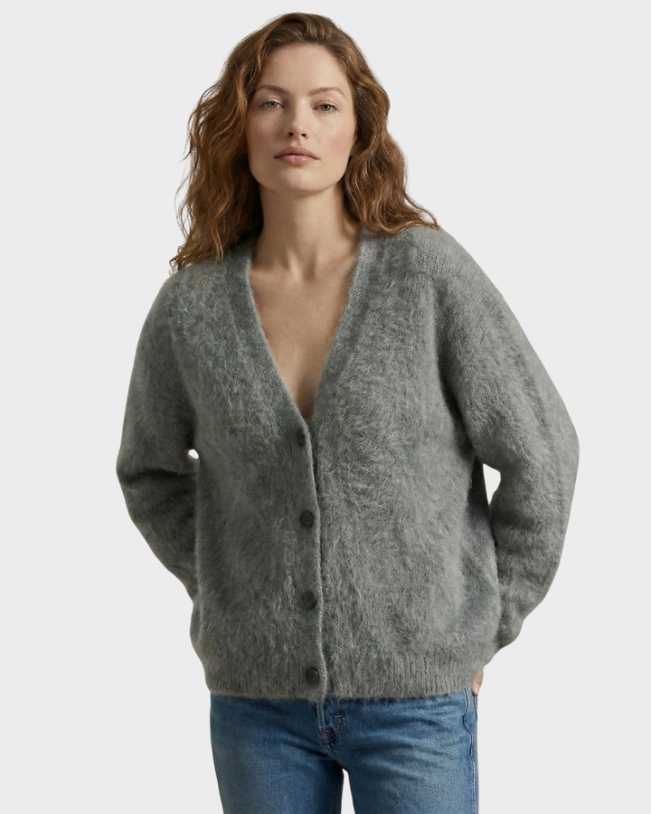Cárdigan de lana para mujer estilo casual invierno