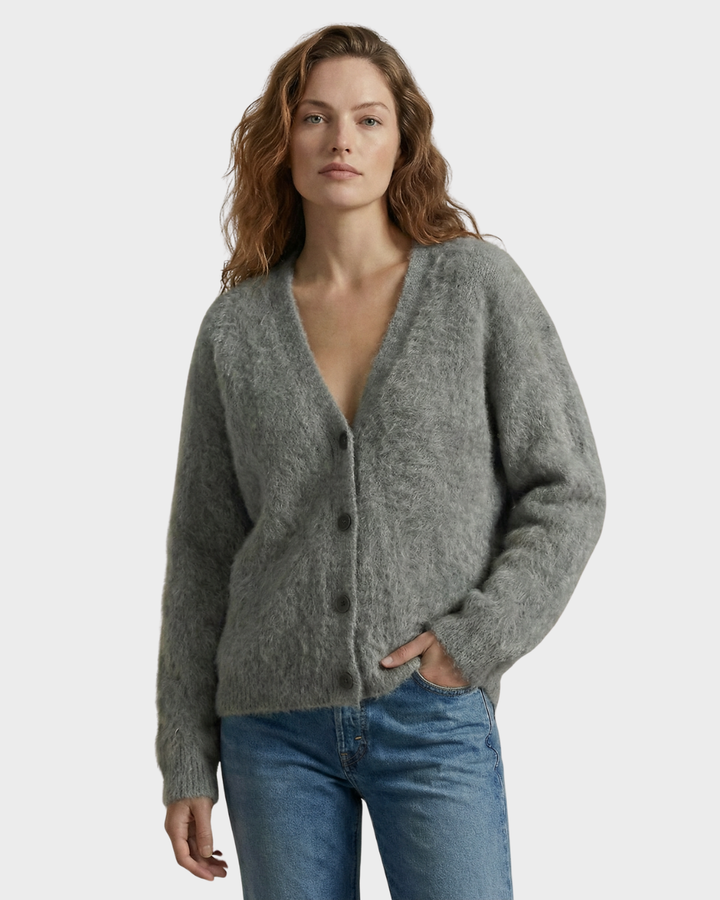 Cárdigan de lana para mujer estilo casual invierno