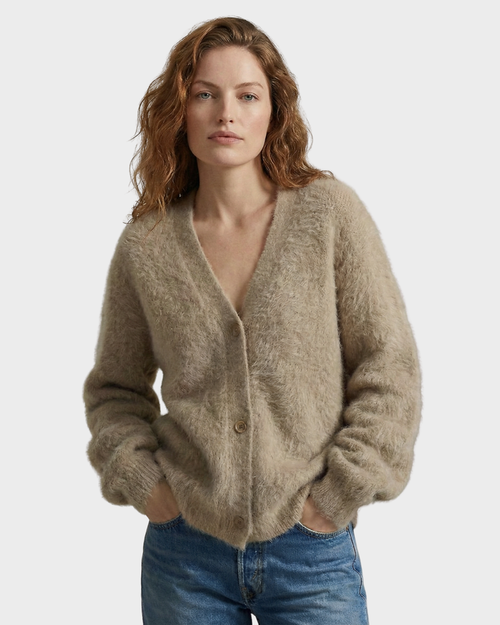 Cárdigan de lana para mujer estilo casual invierno