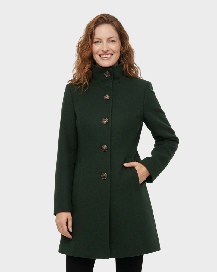 Abrigo cuello alto – elegancia limpia y abrigo ligero