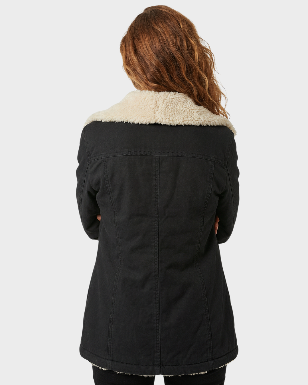 Abrigo de lana con forro de borreguillo