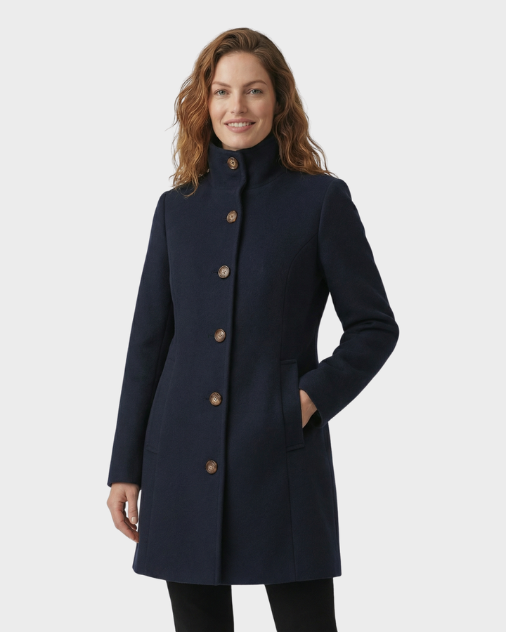 Abrigo cuello alto – elegancia limpia y abrigo ligero