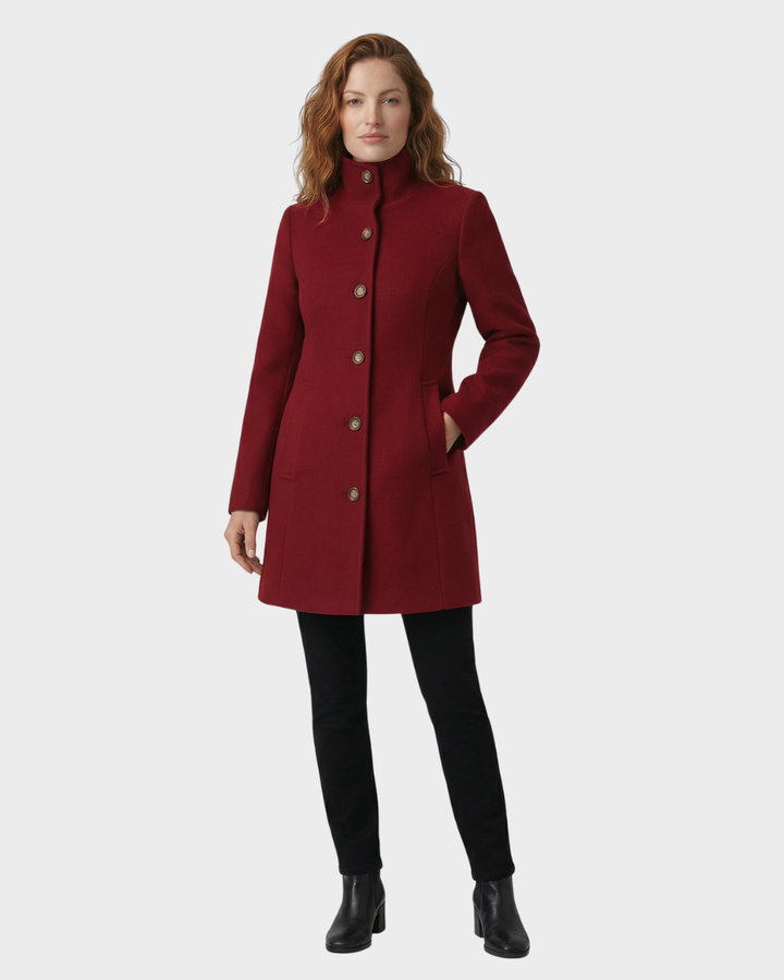 Abrigo cuello alto – elegancia limpia y abrigo ligero