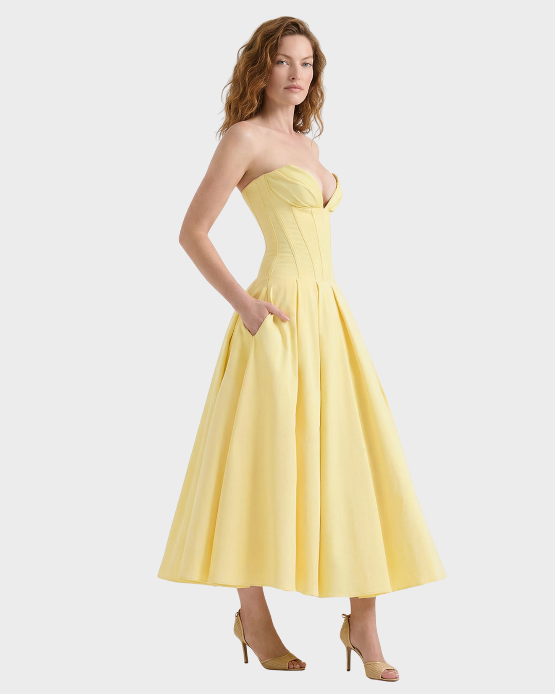 Vestido midi elegante para mujer