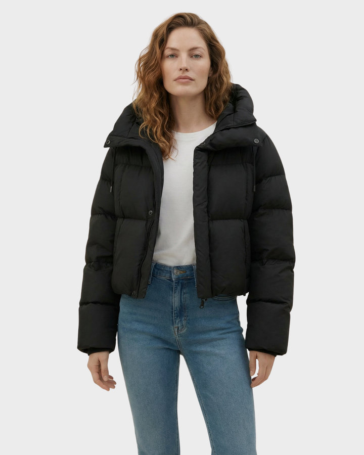 Chaqueta Padded con Capucha y Material Aislante Fleece