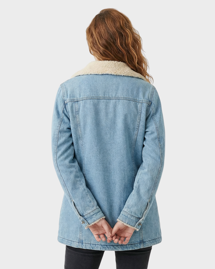 Abrigo de lana con forro de borreguillo