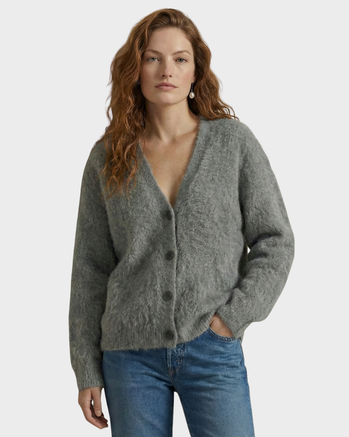 Cárdigan de lana para mujer estilo casual invierno