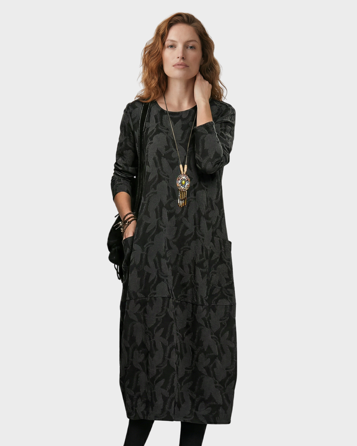 Vestido largo de manga larga