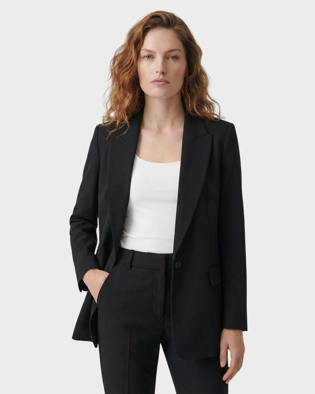 Conjunto de blazer y pantalón de lino