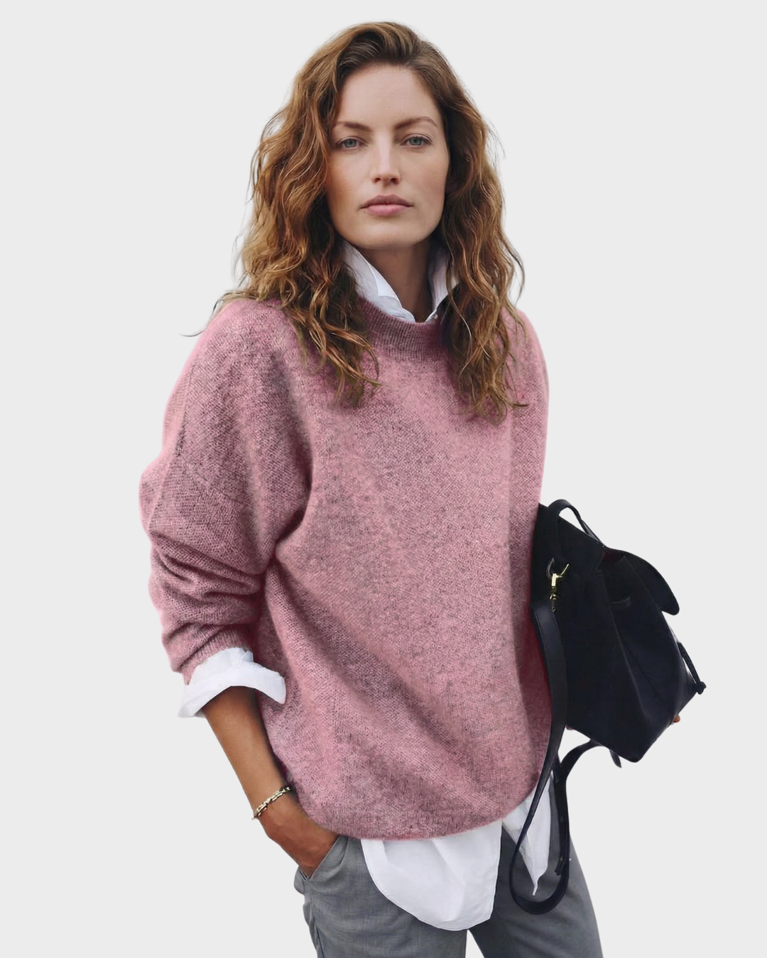 Suéter de punto de algodón para mujer