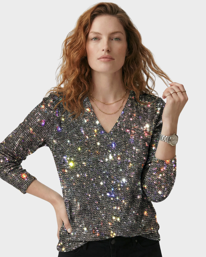 Blusa de Punto con Brillos para Mujer