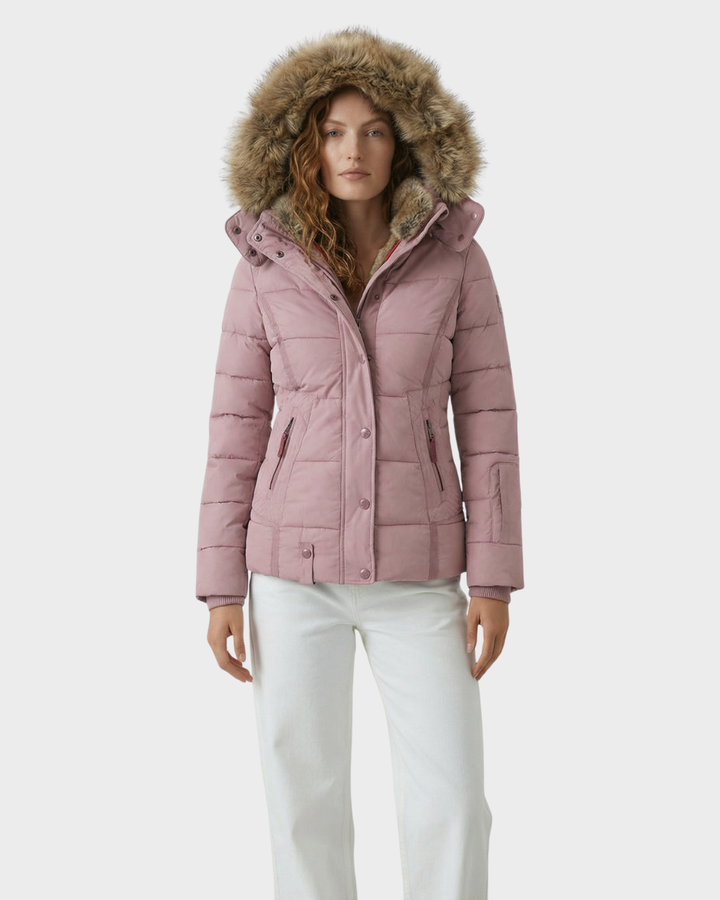 Chaqueta de Plumas con Capucha y Estilo Funcional