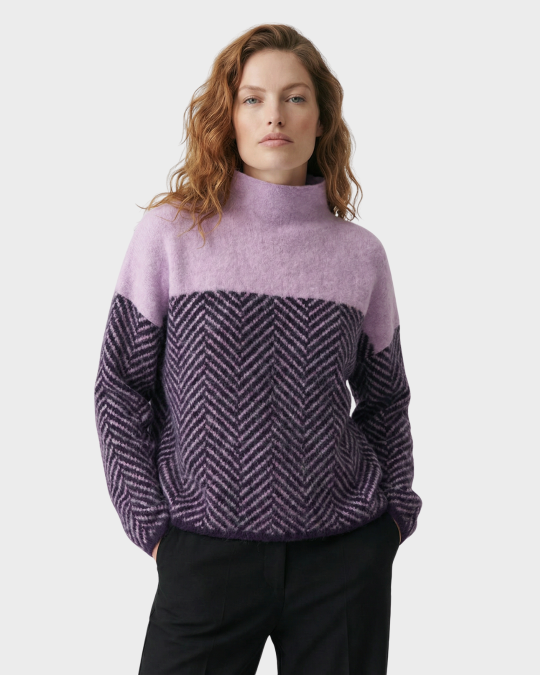 Suéter de Lana con Diseño de Rayas