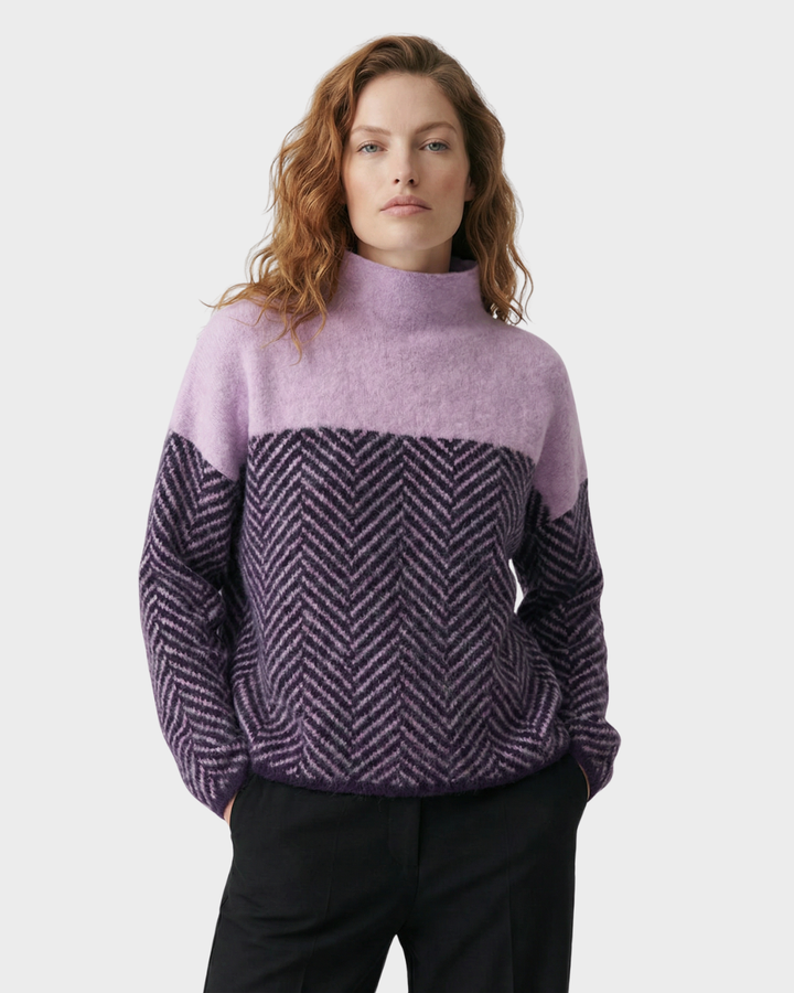 Suéter de Lana con Diseño de Rayas