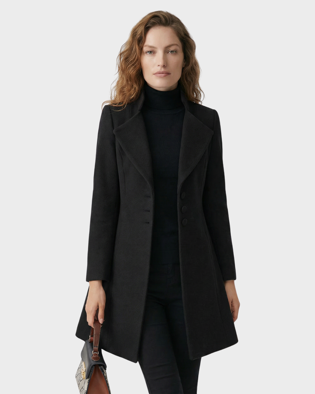 Abrigo de lana con botones