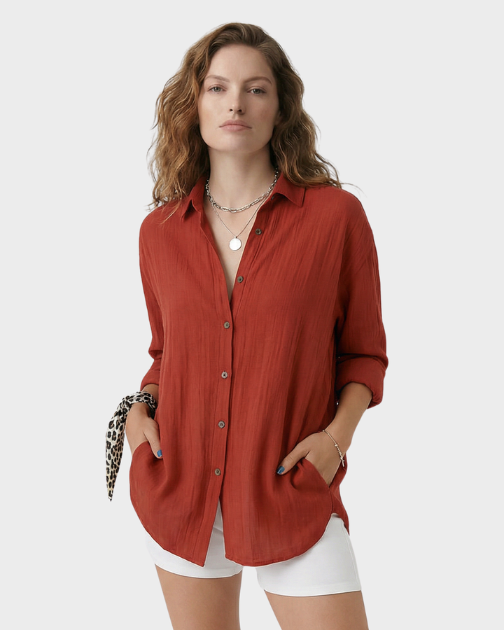 Blusa de Algodón con Botones