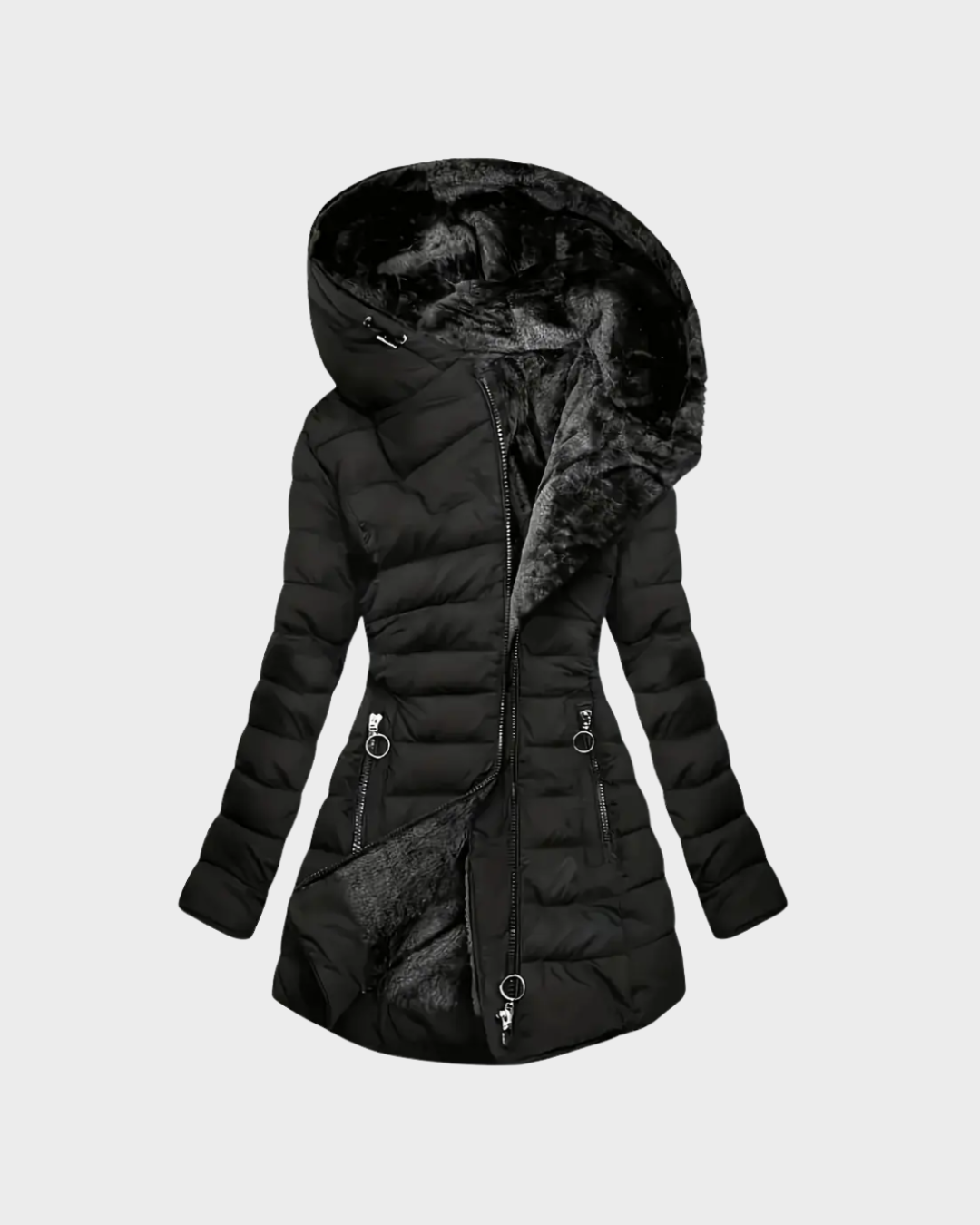 Abrigo largo – interior de felpa y estilo refinado