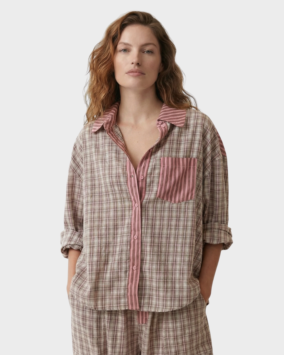 Pijama de algodón a rayas