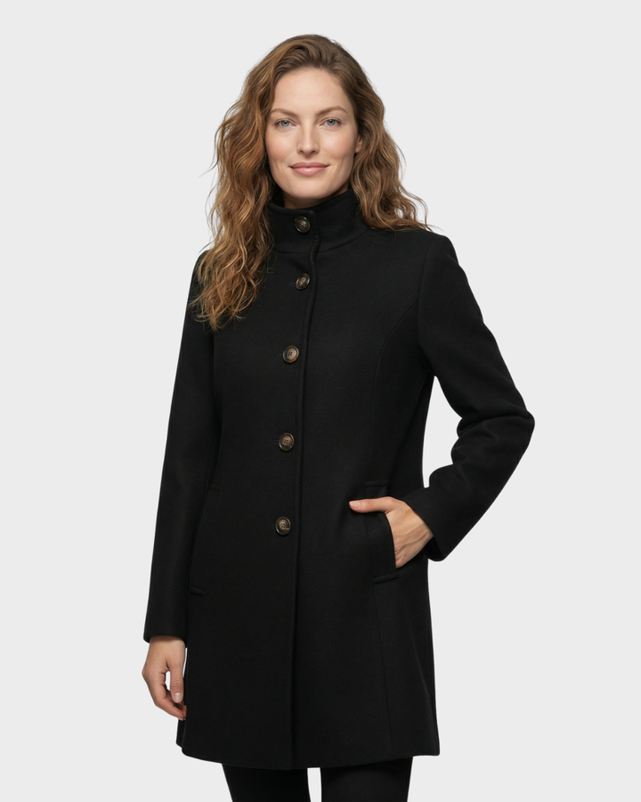 Abrigo cuello alto – elegancia limpia y abrigo ligero