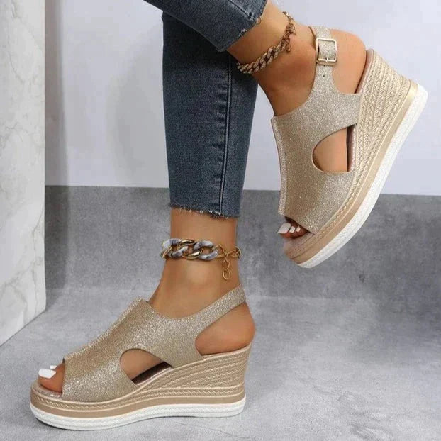 Anna-Caroline | Sandalias de cuña relajadas