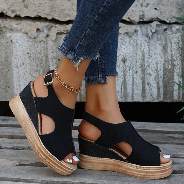 Anna-Caroline | Sandalias de cuña relajadas