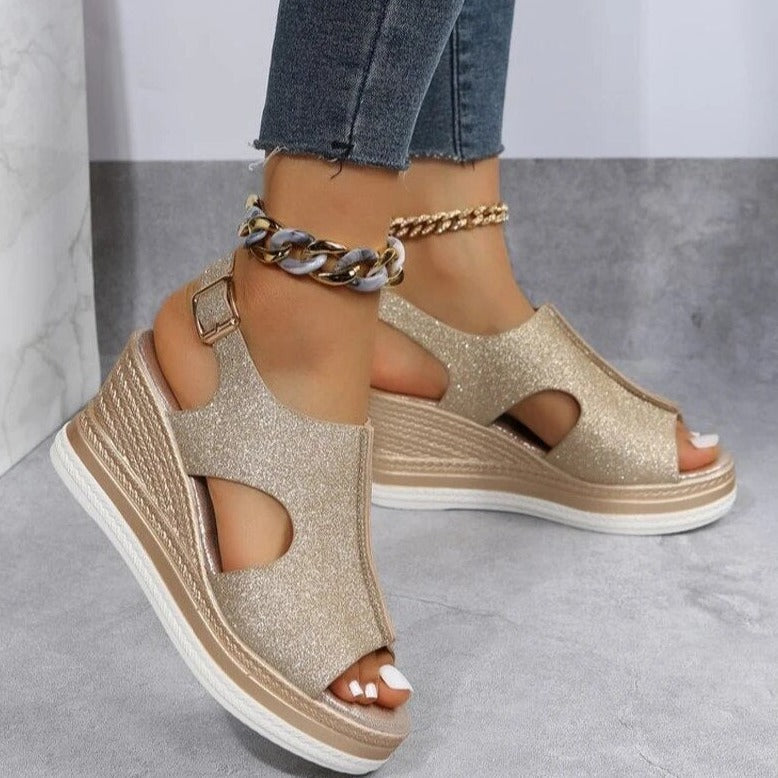 Anna-Caroline | Sandalias de cuña relajadas