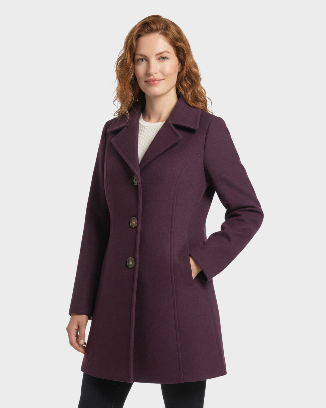 Abrigo cuello alto – elegancia limpia y abrigo ligero