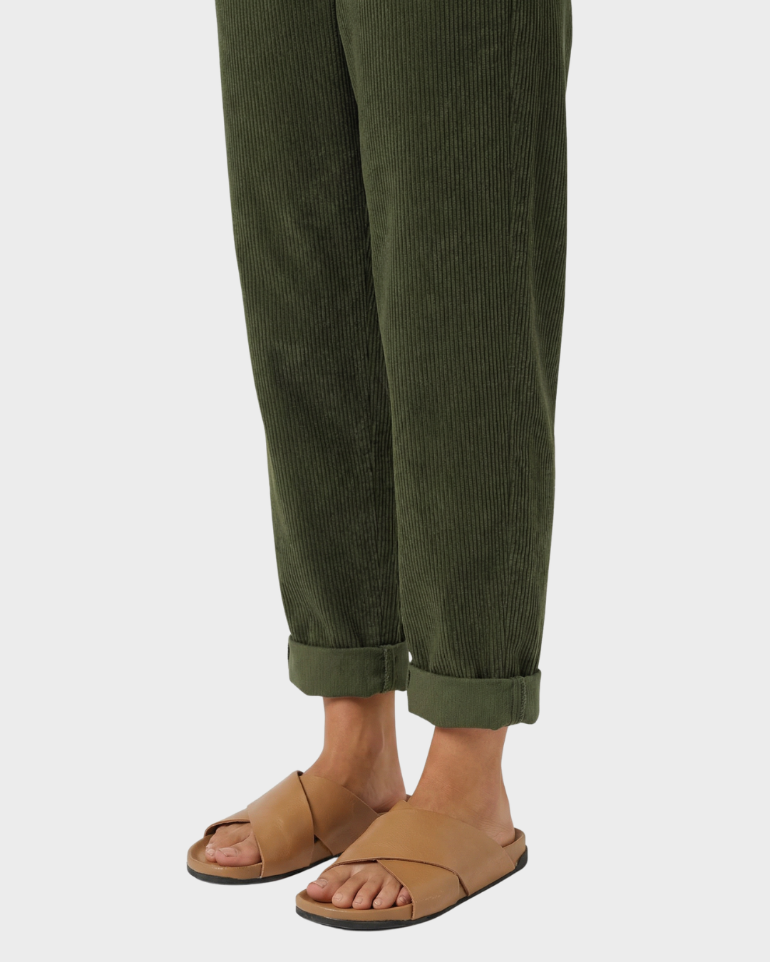 Pantalones de mujer de pana con corte relajado