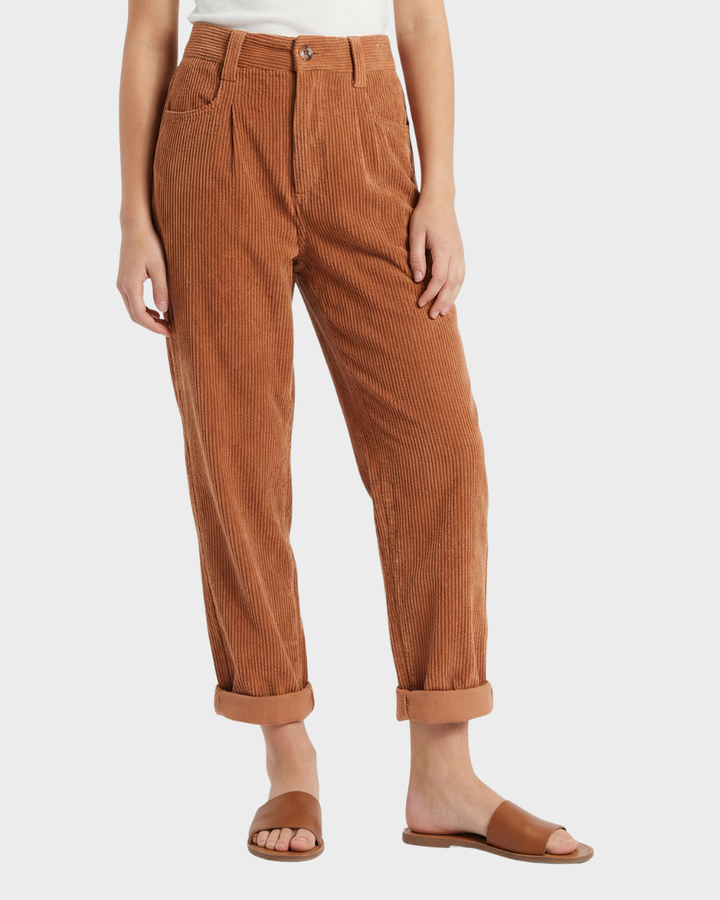 Pantalones de mujer de pana con corte relajado