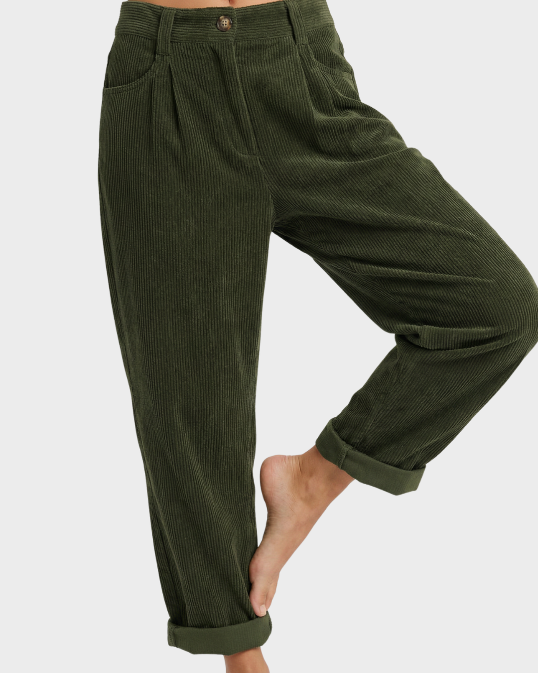 Pantalones de mujer de pana con corte relajado