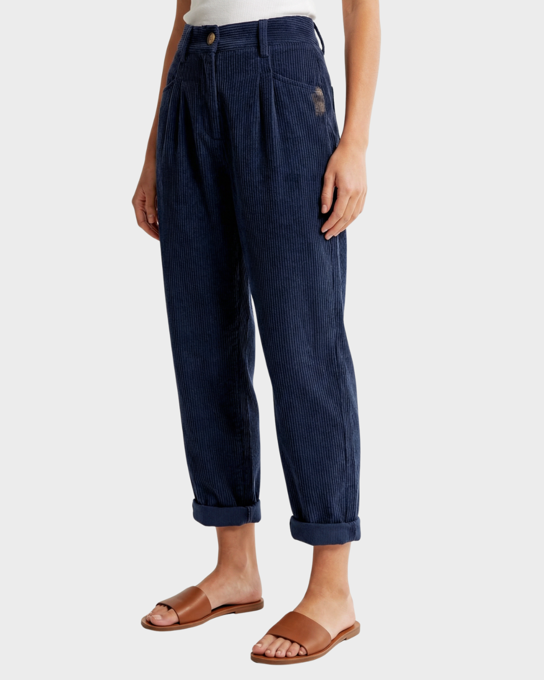 Pantalones de mujer de pana con corte relajado