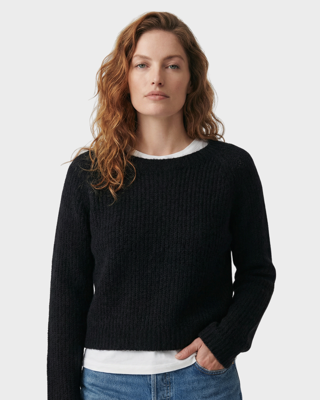 Suéter de Lana de Manga Larga