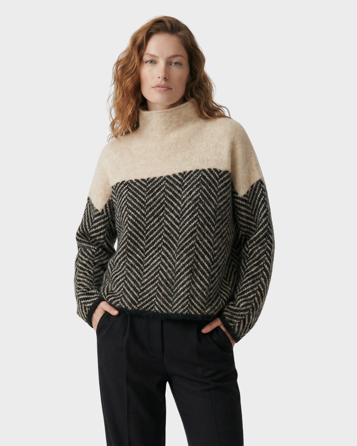 Suéter de Lana con Diseño de Rayas