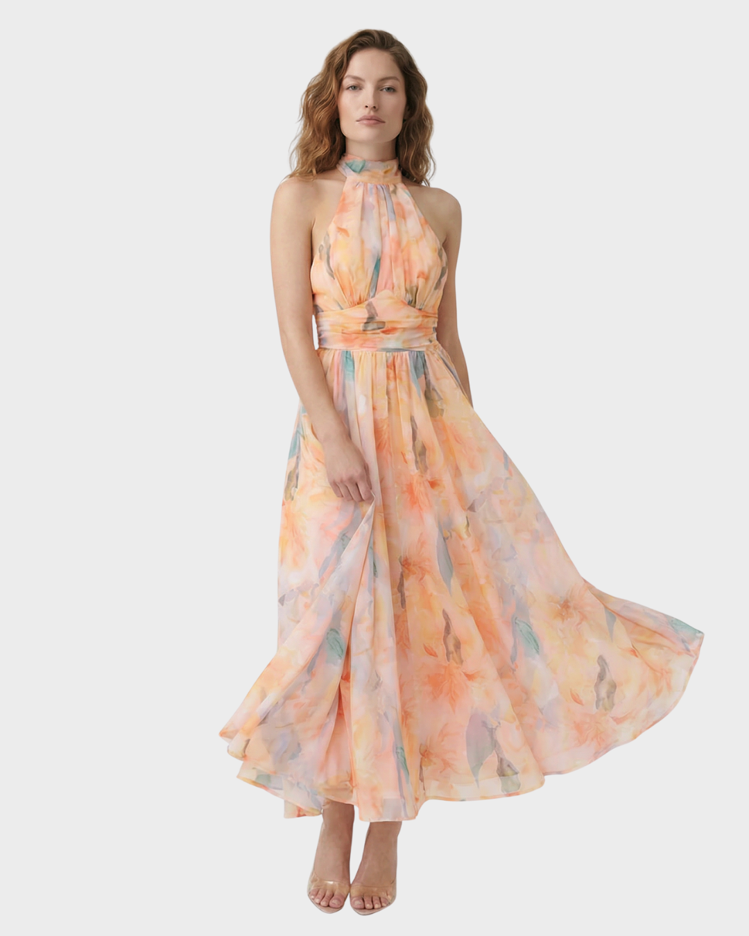 Vestido Largo de Primavera Estilo Halter