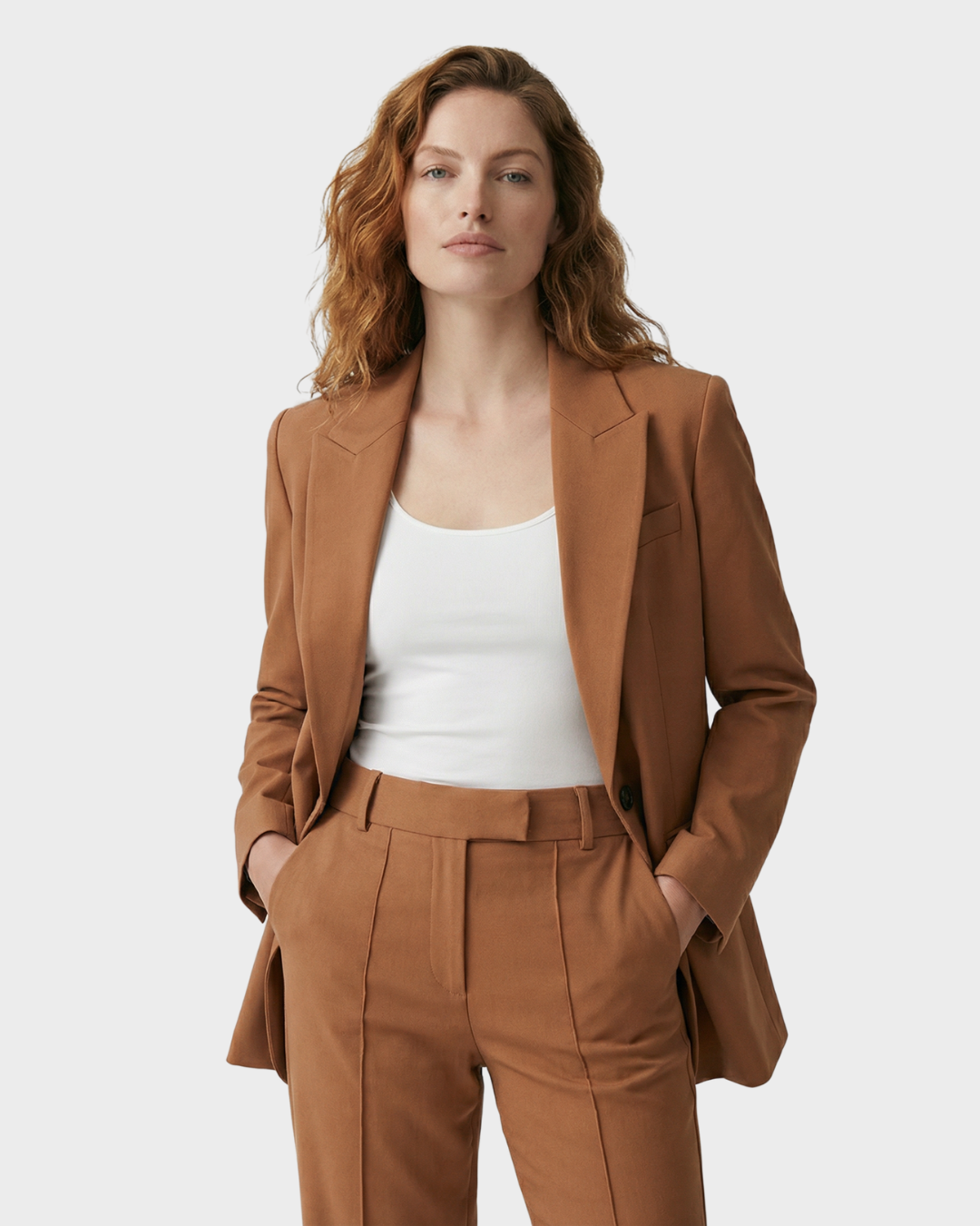 Conjunto de blazer y pantalón de lino