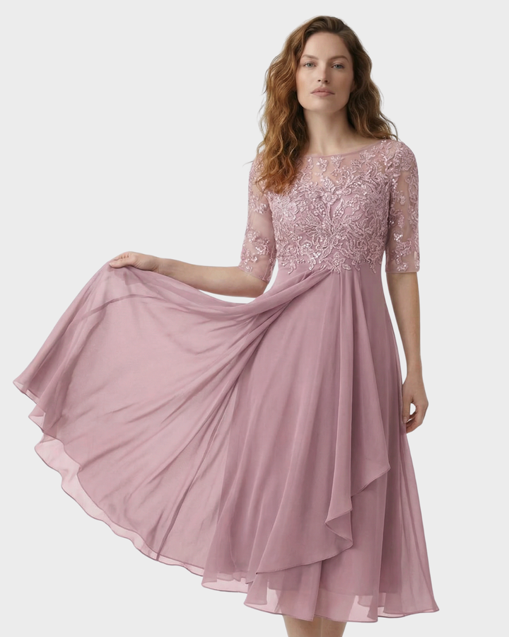 Vestido de cocktail con encaje