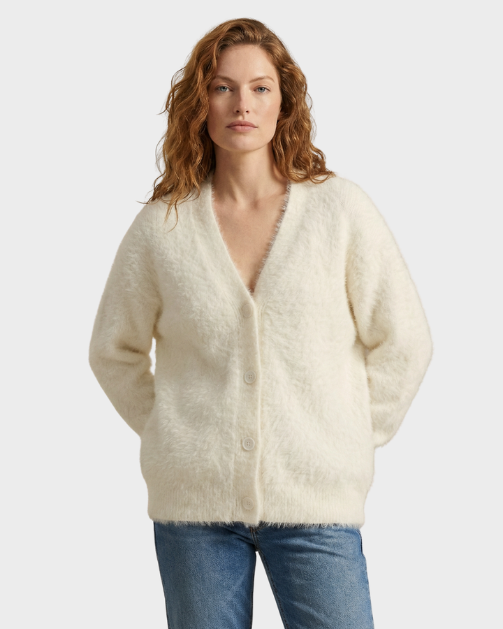 Cárdigan de lana para mujer estilo casual invierno