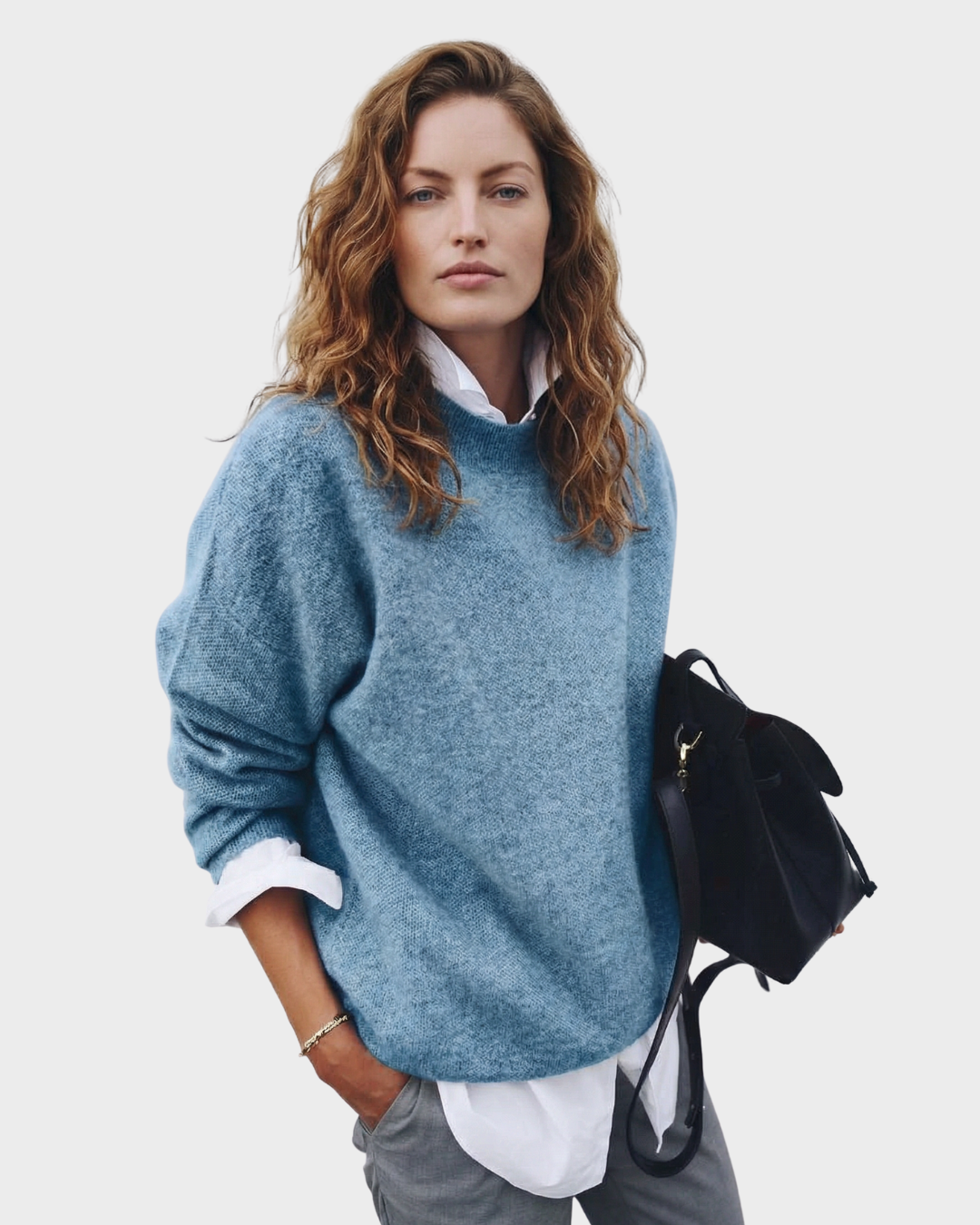 Suéter de punto de algodón para mujer