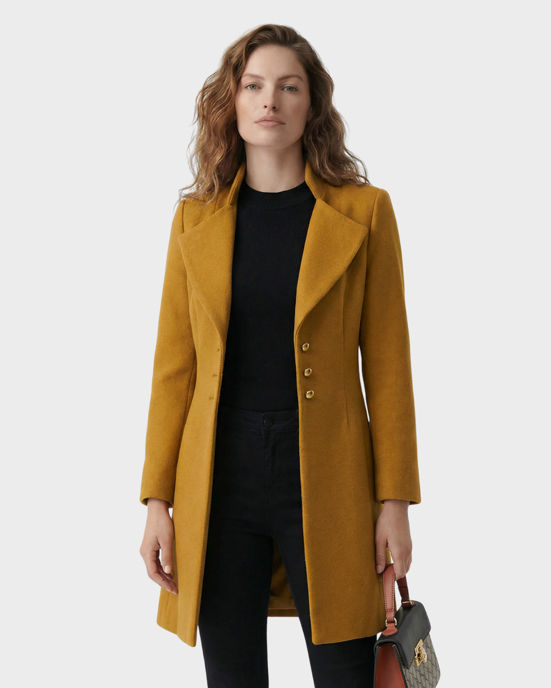 Abrigo de lana con botones