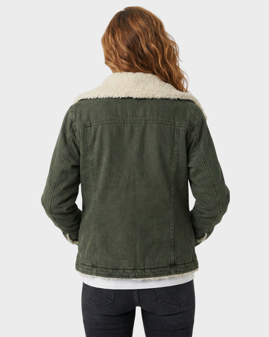 Abrigo de lana con forro de borreguillo