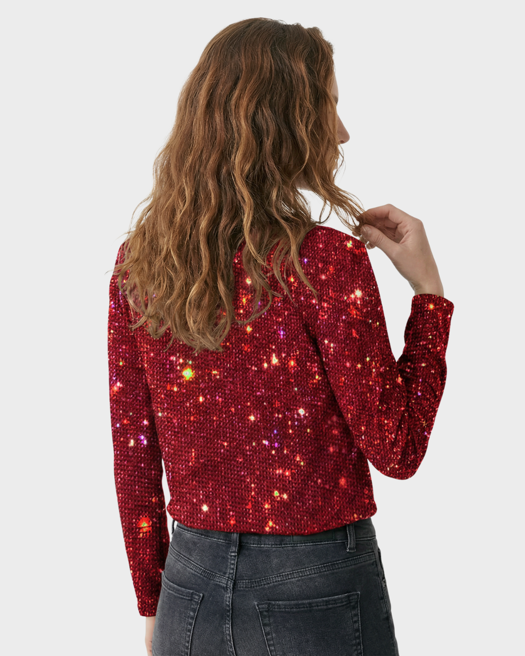 Blusa de Punto con Brillos para Mujer