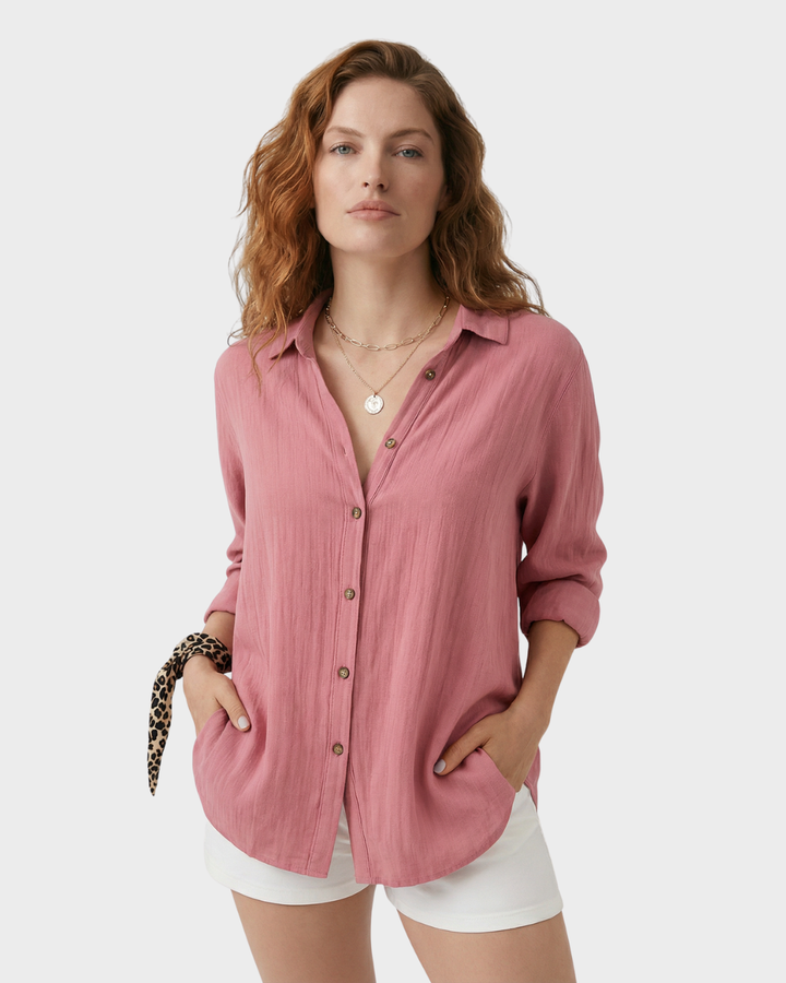 Blusa de Algodón con Botones