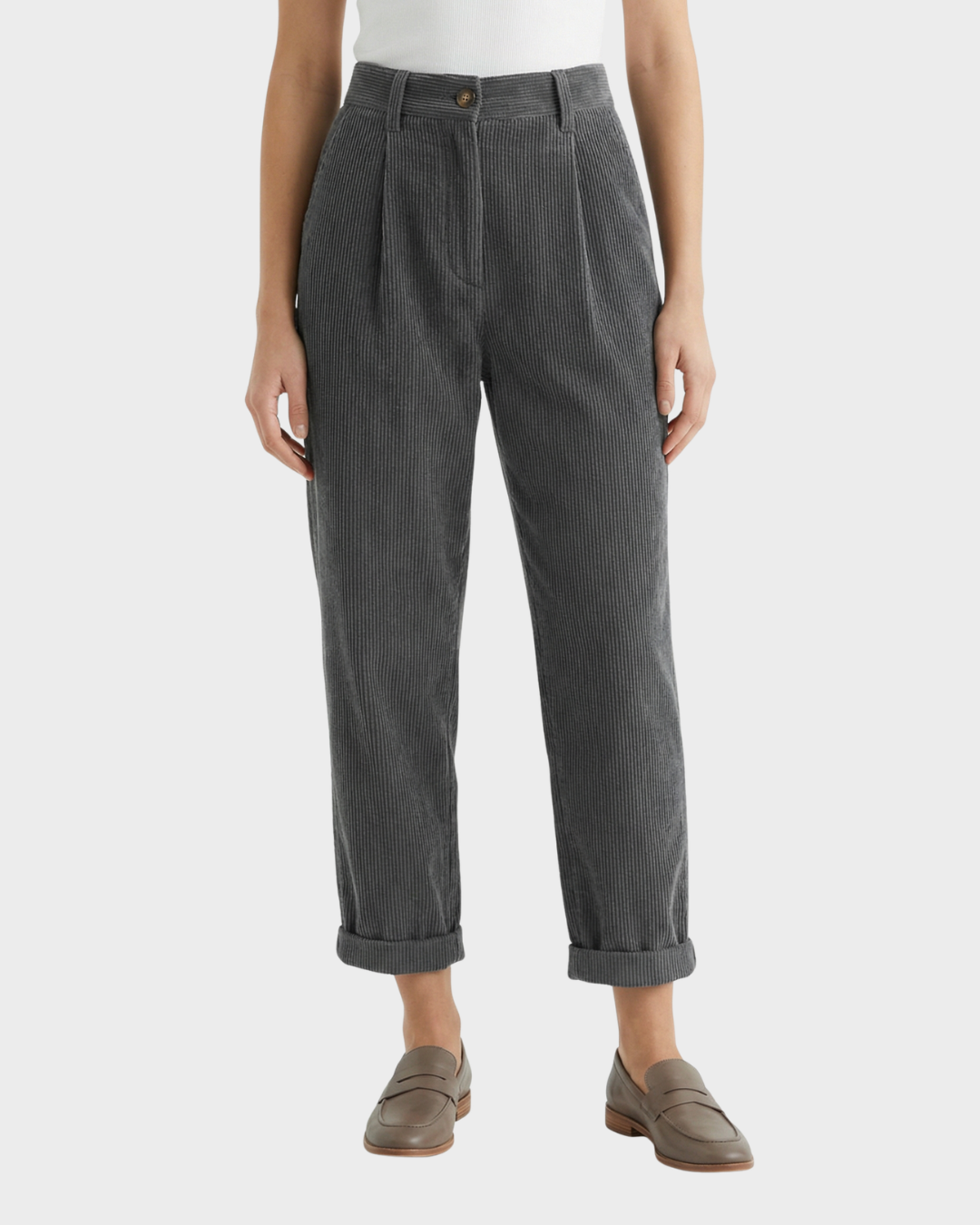 Pantalones de mujer de pana con corte relajado