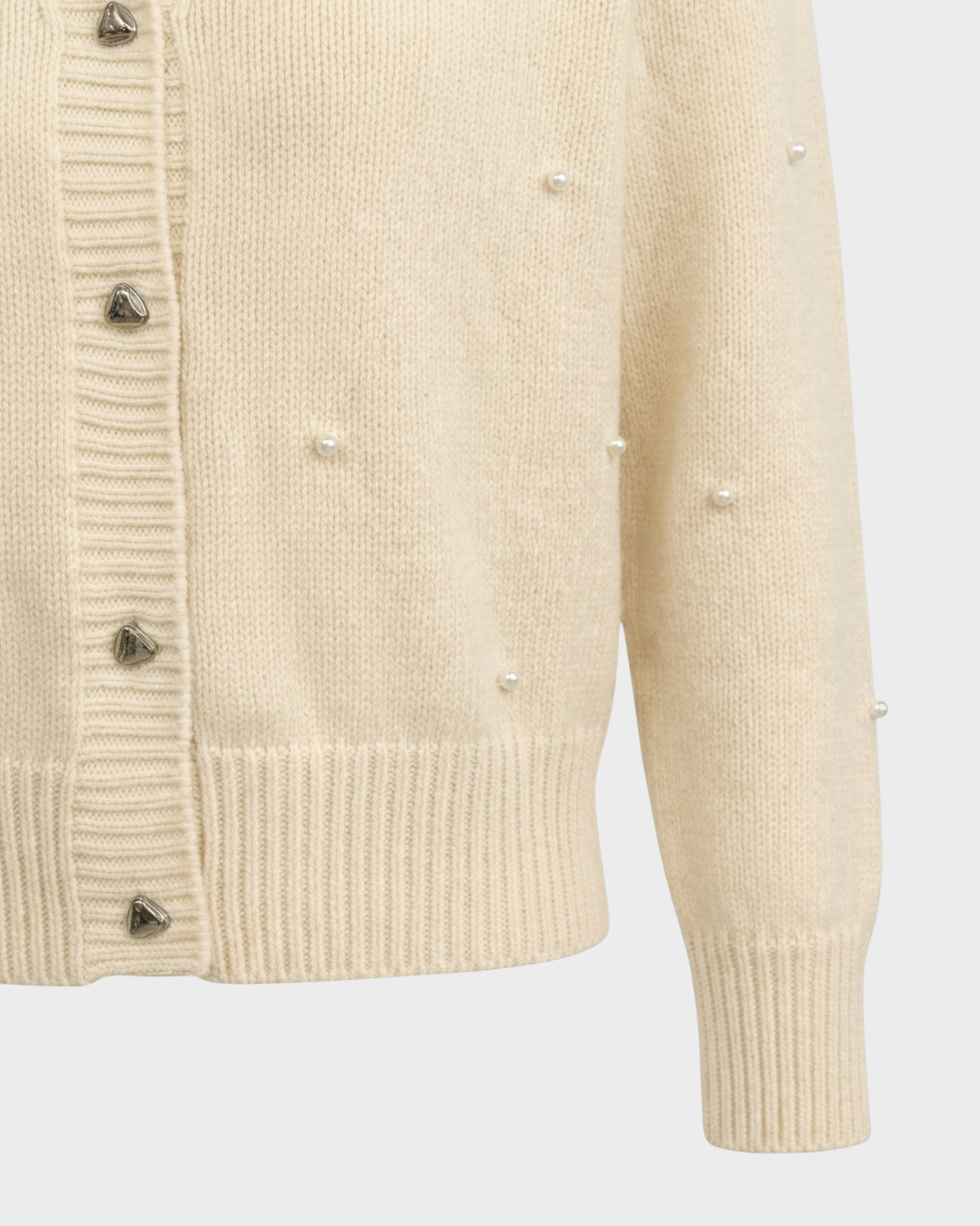 Cárdigan de punto con perlas