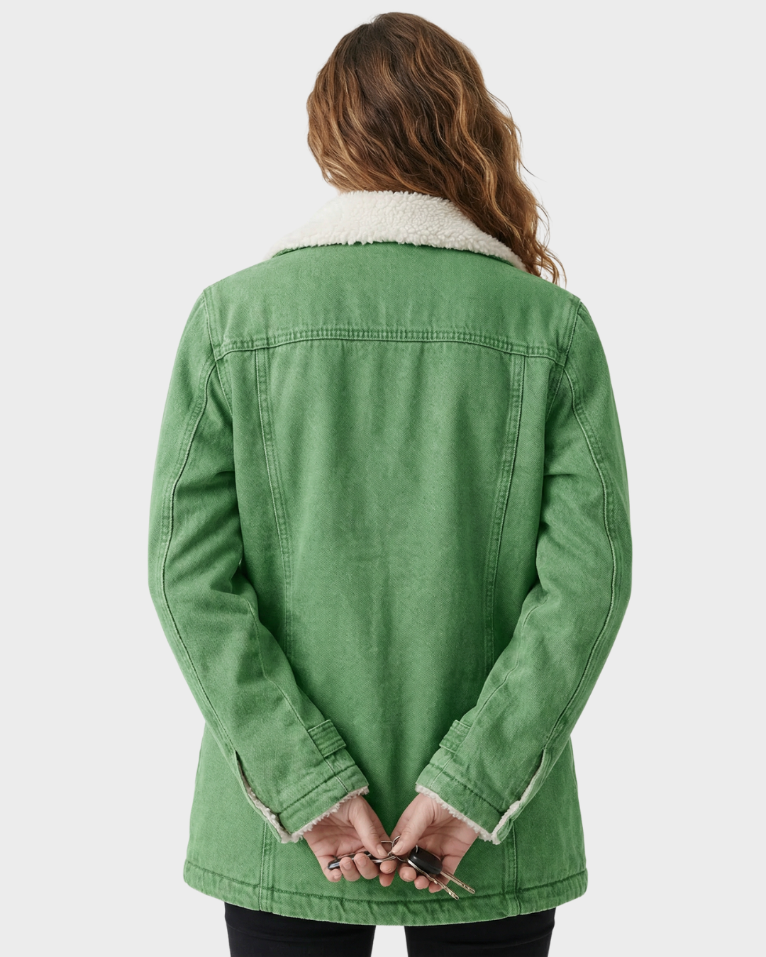 Abrigo de lana con forro de borreguillo