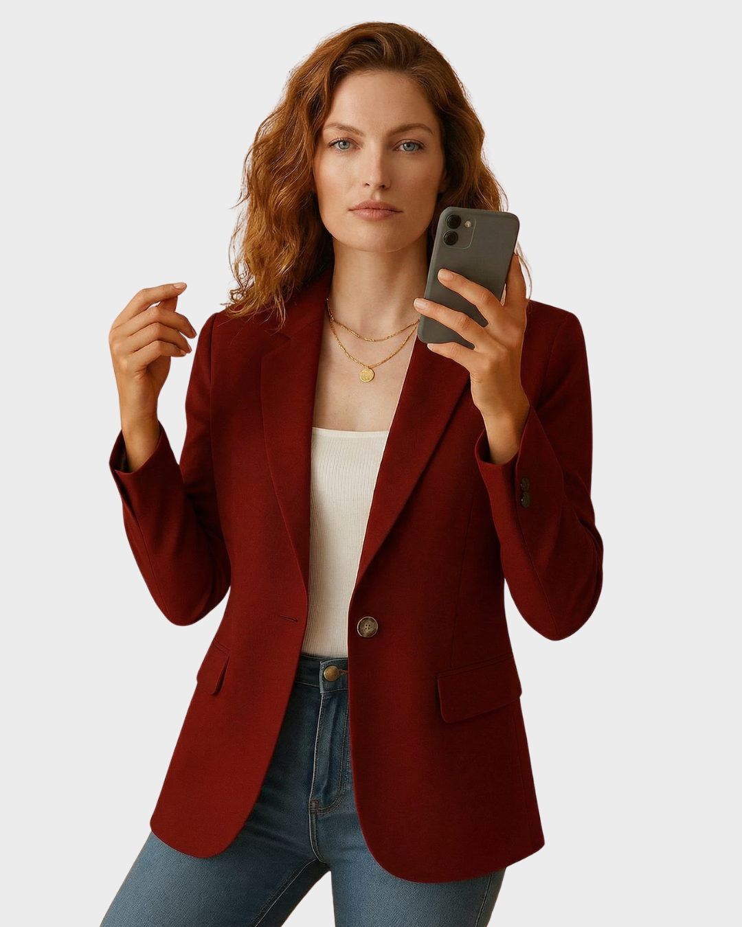 Blazer para Mujer de Algodón para Primavera